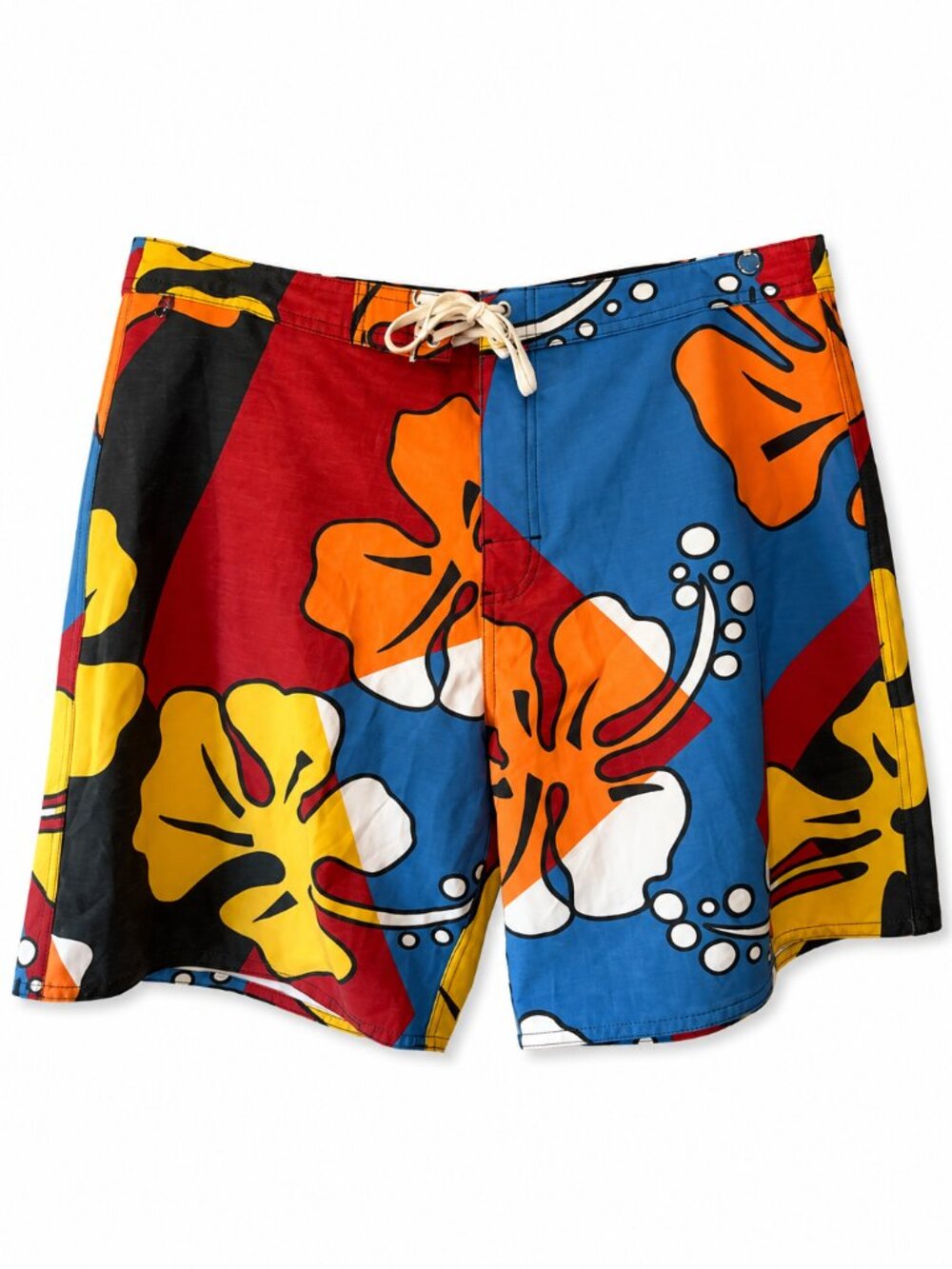 Vintage Original Jams Hibiscus Board Shorts Mens 36 Hawaiian Surf Swim Trunks